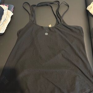 Athleta Black Mesh Tank Top